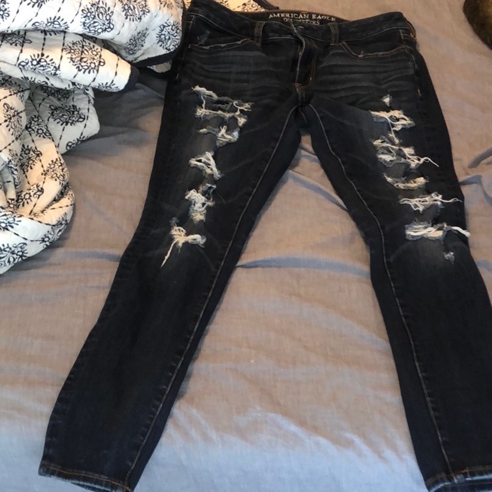 American Eagle 360 Stretch Distressed Jeggings